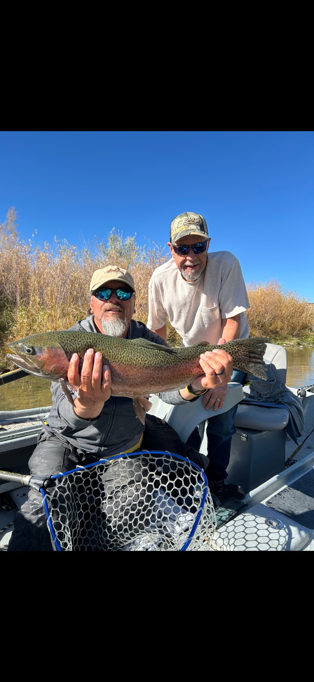 Catching big rainbow